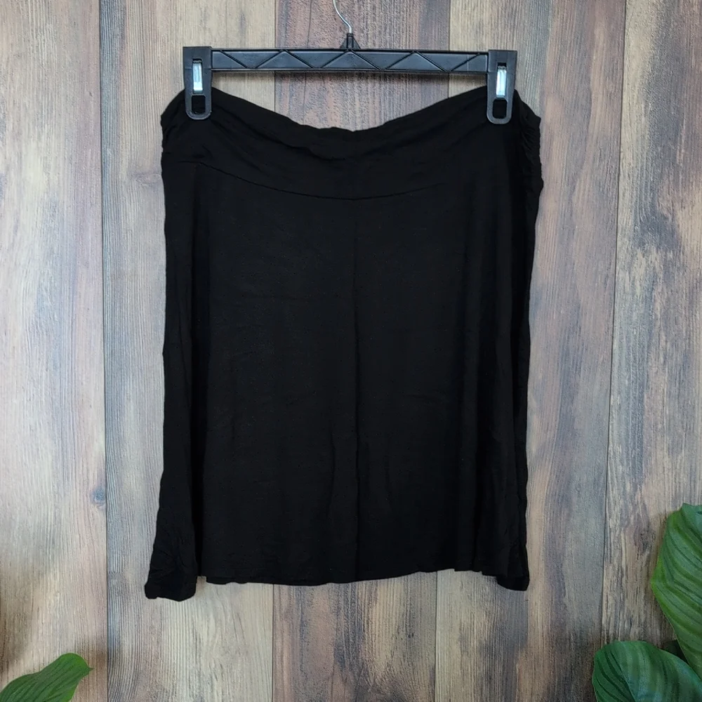 Merona Black Plus Size Flowy Mini Skirt XXL              C716